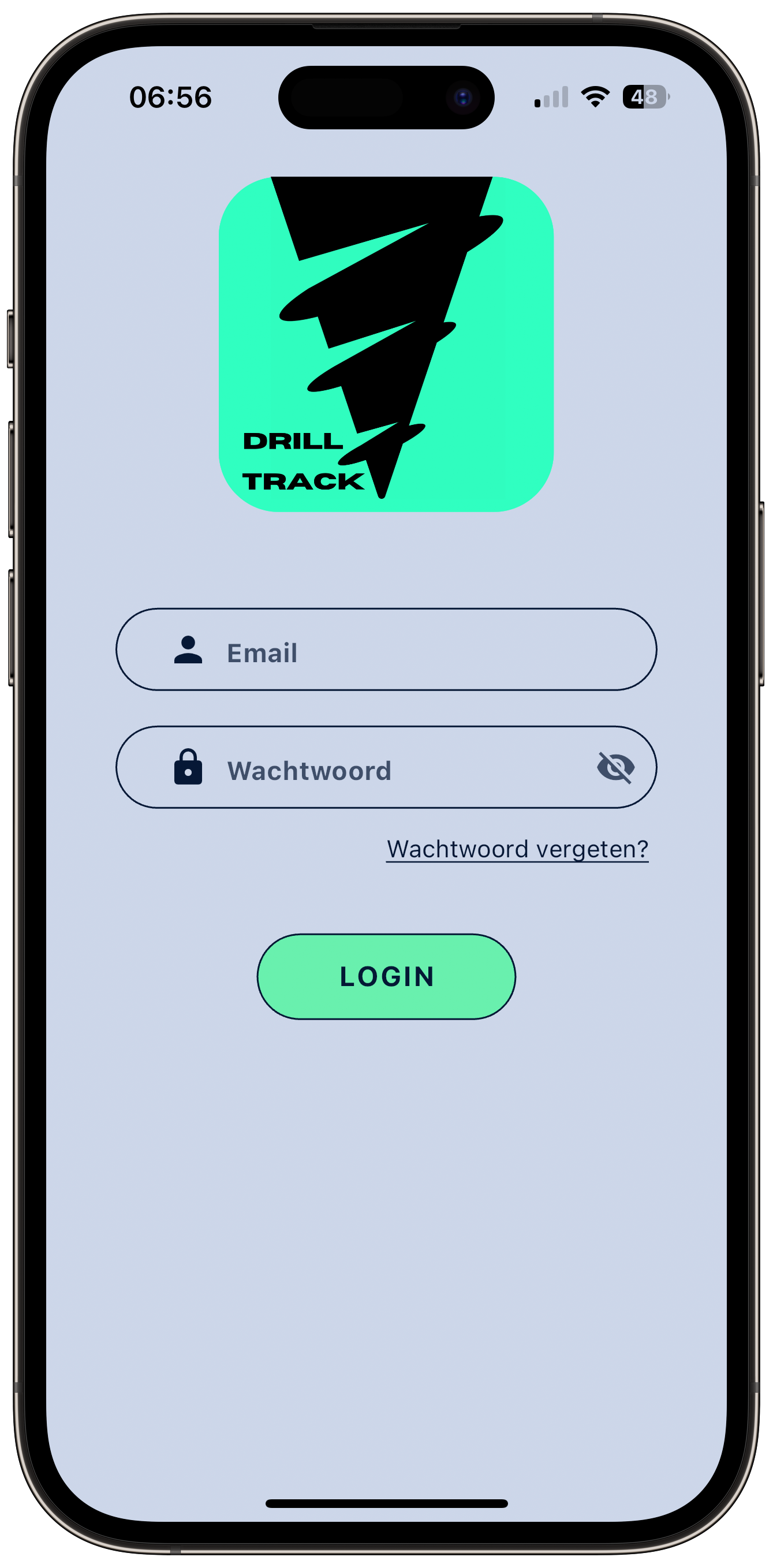 Image of the Drill Track APP login